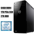 thumbnail image 1 of 2020 Flagship Dell XPS 8930 Desktop Computer I 9th Gen Intel Octa-Core i7-9700 Up to 4.7GHz I 64GB DDR4 1TB PCIe SSD 2TB HDD I Nvidia GeForce GTX1650 4GB HDMI USB-C 3.1 Bluetooth 4.2 DVD Win 10, 1 of 8