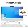thumbnail image 1 of 2020 Flagship HP 22 All In One Desktop Computer 21.5"&nbsp;FHD IPS Display AMD Athlon Gold 3150U 32GB DDR4 1TB SSD WIFI DVD AMD Radeon Graphics Keyboard and Mouse Webcam Win 10, 1 of 7