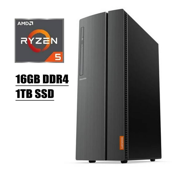 2020 Flagship Lenovo IdeaCentre 510A Premium Desktop Computer I AMD Quad-Core Ryzen 5 3400G I 16GB DDR4 1TB SSD I USB 3.0 DVD HDMI WIFI Wired Keyboard and Mouse Win 10