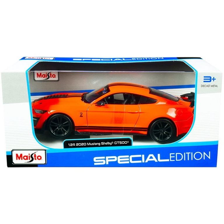 2020 Ford Mustang Shelby GT500 Bright Orange with Black Stripes 1