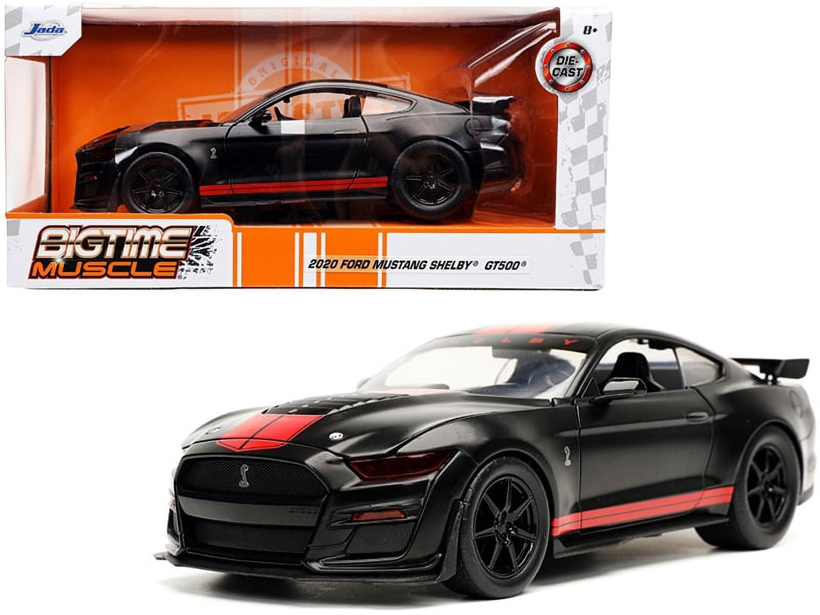 2020 Ford Mustang Shelby GT500 Matt Black with Red Stripes