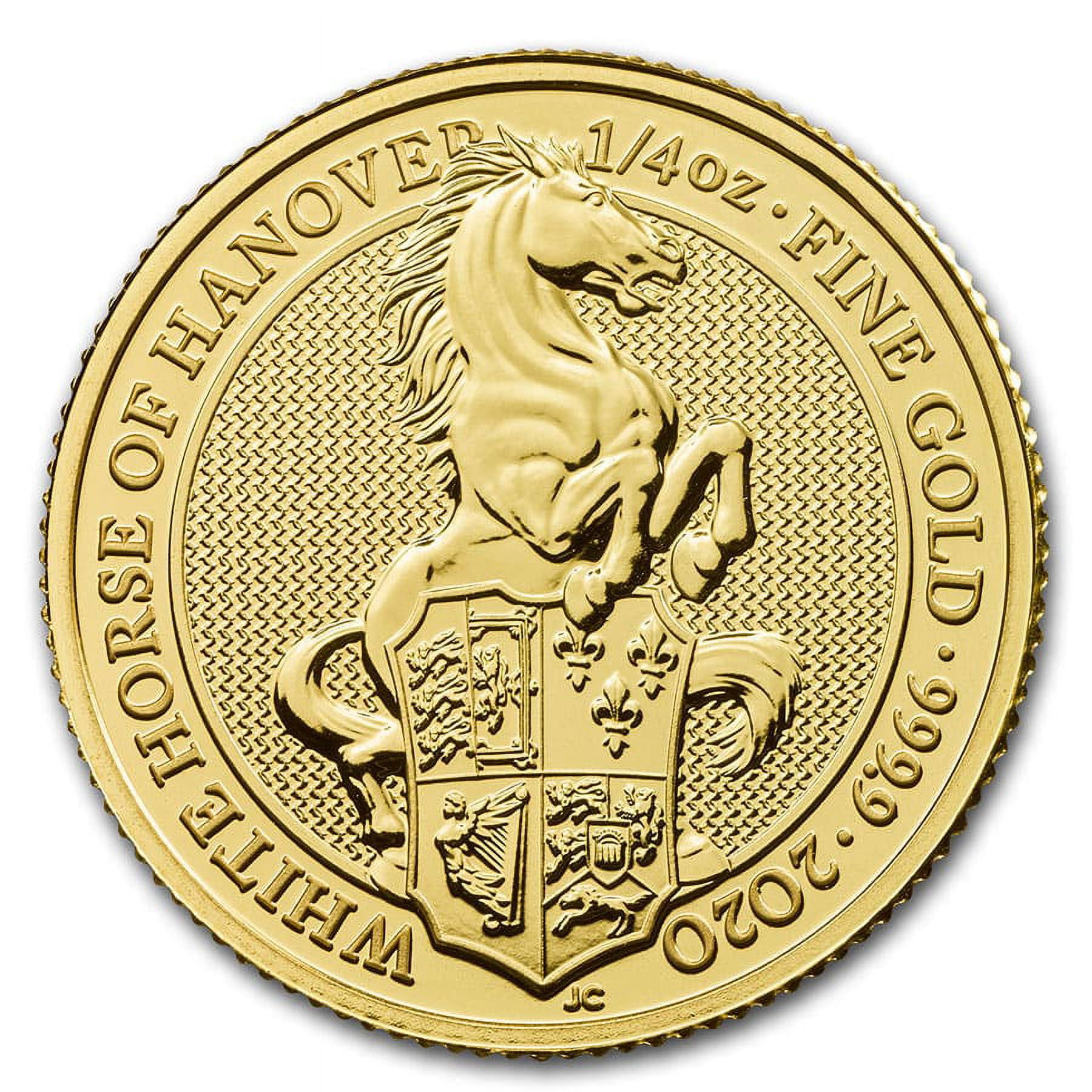 2020 Great Britain 1/4 oz Gold Queen's Beasts The White Horse