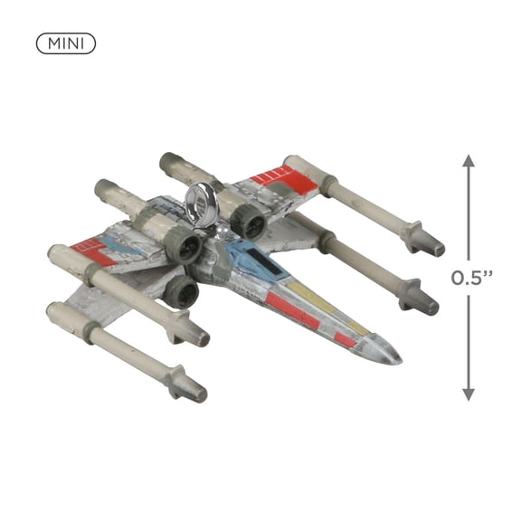 2020 Hallmark Ornament Mini Star Wars Luke Skywalker's X-Wing, 0.5"