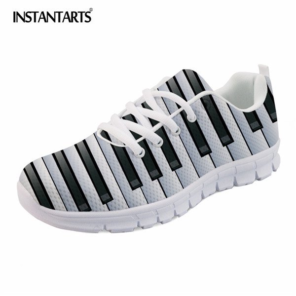 2020 Hot Men's Casual Flat Shoes Music Notes with Piano Keyboard