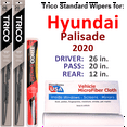 thumbnail image 1 of 2020 Hyundai Palisade Wiper Blades (Set of 3) w/Rear Wiper, 1 of 3