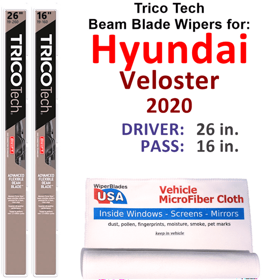 2020 Hyundai Veloster Beam Blade Wipers (Set of 2)