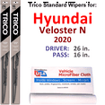 thumbnail image 1 of 2020 Hyundai Veloster N Wiper Blades (Set of 2), 1 of 3