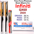 thumbnail image 1 of 2020 Infiniti QX60 Performance Beam Wipers (Set of 3) w/Rear Wiper, 1 of 3