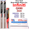 thumbnail image 1 of 2020 Infiniti QX80 Beam Blade Wipers (Set of 3) w/Rear Wiper, 1 of 3