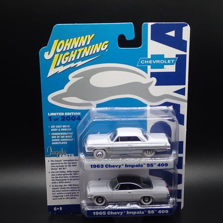 2020 JOHNNY JL WHITE LIGHTNING 1963 & 1965 CHEVY IMPALA SS 409 2 PACK CHASE RARE