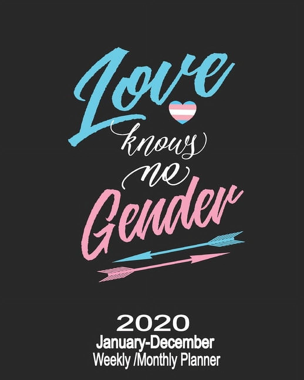 2020 JanuaryDecember Weekly/Monthly Planner Love Knows No Gender LGBT