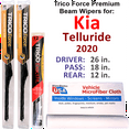 thumbnail image 1 of 2020 Kia Telluride Performance Beam Wipers (Set of 3) w/Rear Wiper, 1 of 3