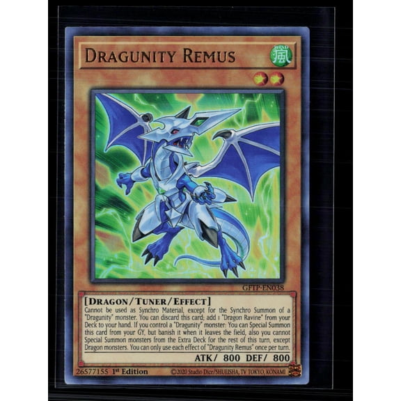 2020 Konami Ghosts From the Past Dragunity Remus 1st Edition