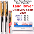 thumbnail image 1 of 2020 Land Rover Discovery Sport Performance Beam Wipers (Set of 3) w/Rear Wiper, 1 of 3