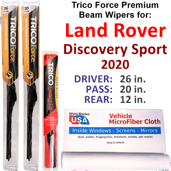 2020 Land Rover Discovery Sport Performance Beam Wipers (Set of 3) w/Rear Wiper
