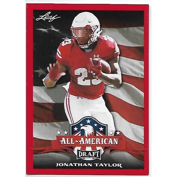 2020 Leaf Draft Football Card #74 Jonathan Taylor Base Set NM Near Mint Wisconsin Badgers Wisconsin Badgers NFL Football Trading Card