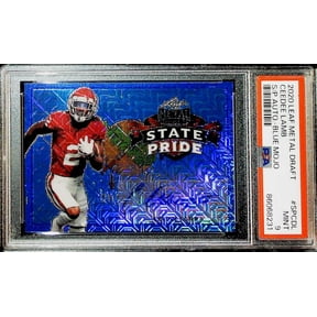 2020 Leaf Metal Draft State Pride Autograph Mojo Blue Football S15 #SP-CDL CeeDee Lamb Auto Oklahoma Sooners PSA 9 MINT