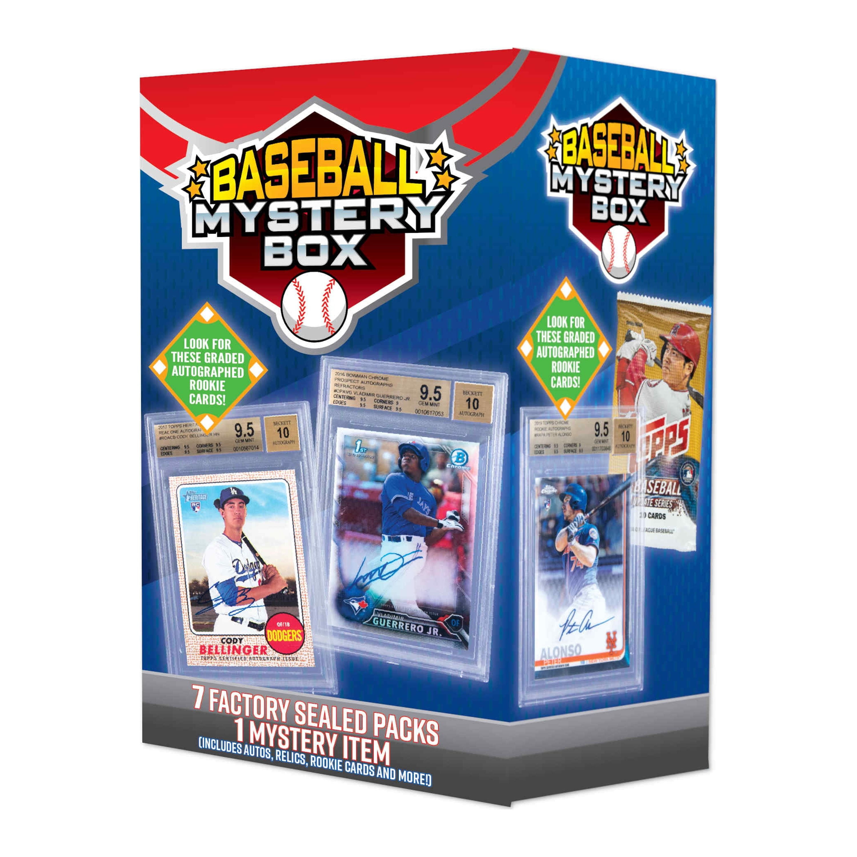 mystery graded sports cards Card Grab Pack (5 Packs) - Guaranteed Autograph, Relic or Card + Hall of Fame Card Mystery Packs | Premium Graded