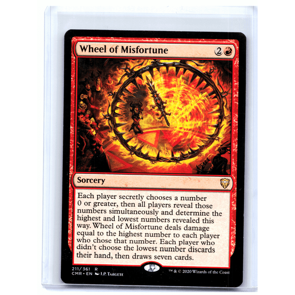 2020 Magic The Gathering Commander Legends Wheel of Misfortune #211 Rare Nonfoil