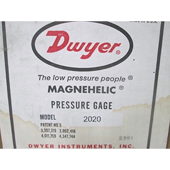 2020 Magnehelic Differential Pressure Gauge, Type, 0 to 20" WC$$Tools