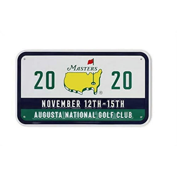2020 Masters Golf Augusta National Golf Club Navy Metal Tin Garage Wall Sign