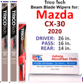 thumbnail image 1 of 2020 Mazda CX-30 Beam Blade Wipers (Set of 3) w/Rear Wiper, 1 of 3