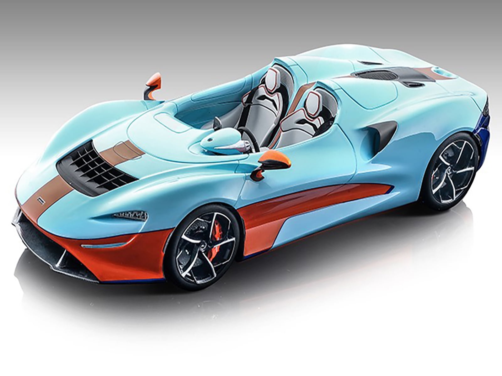 2020 McLaren Elva Convertible Light Blue w/Orange Accents