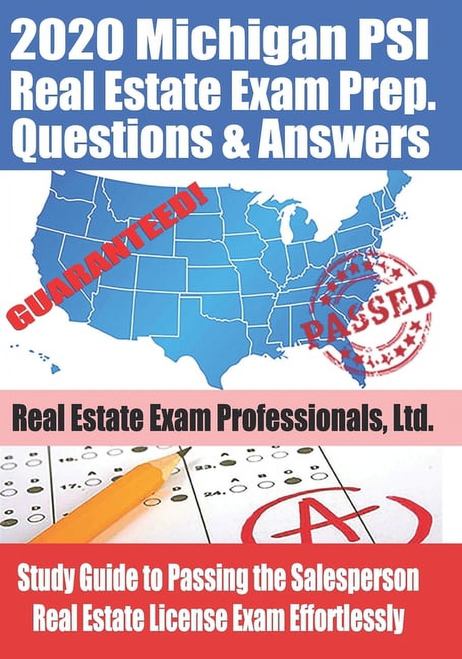 2020 Michigan PSI Real Estate Exam Prep Questions and Answers Study