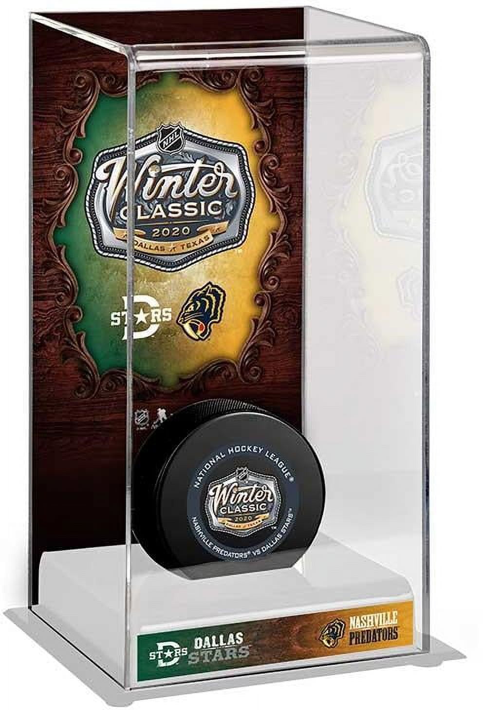 2020 NHL Winter Classic Nashville Predators vs. Dallas Stars Deluxe Tall Hockey Puck Display Case - Fanatics Authentic Certified
