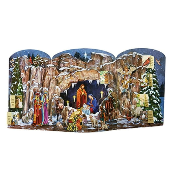 2020 Nativity Advent Calendar O Holy Night, 8 3/4 Inch