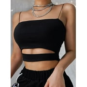 2020 New Fashion Hot Sexy Women Summer Sexy Casual Sleeveless Cut-Out Short Tee Shirt Crop Top Vest Strap Tank Top Blouse