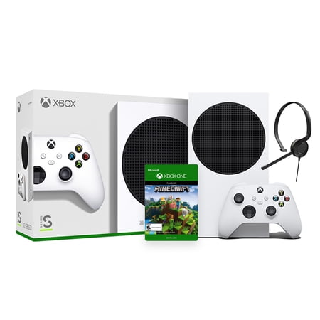 2020 New Xbox 512GB SSD Console - White Xbox Console and Wireless Controller with Minecraft Full Game and Xbox Chat Headset