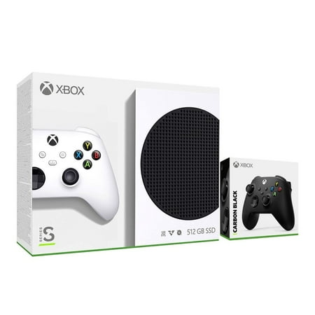2020 New Xbox 512GB SSD Console - White Xbox Console and Wireless Controller with Two Xbox Wireless Controllers Robot White and Carbon Black