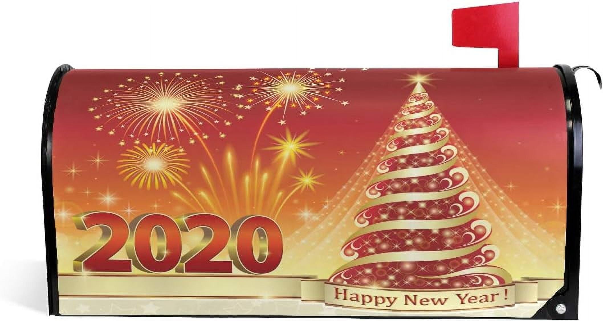 MailWraps Christmas Tree Farm Magnetic Mailbox Cover - Standard Size 6.5x19 Inch Weatherproof Decor