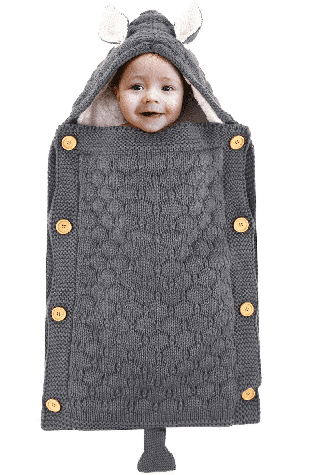 2020 Newborn Baby Sleeping Blanket Bag Knitted Wrapped Blanket Fleece