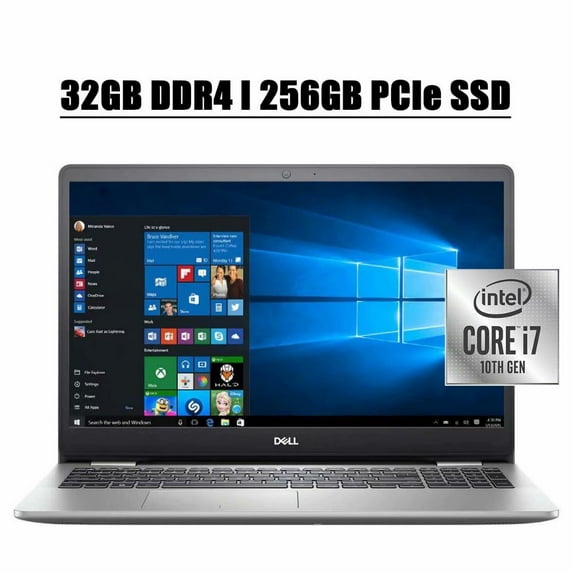 2020 Newest Dell Inspiron 15 5000 5593 Business Laptop Computer I 15.6'' FHD Touchscreen I 10th Gen Intel Quad-Core i7-10510U I 32GB DDR4 256GB PCIe SSD I MaxxAudio Pro Backlit Keyboard WIFI Win 10