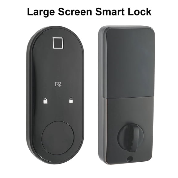 2020 Newest Smart Deadbolt, Electronic Front Door Lock. Keyless Entry :Fingerprint ,WiFi, Blue Tooth, Touch Screen for Pass Code, Smart Phone APP, Key Fobs. Automatic Lock,US Standard, easy install