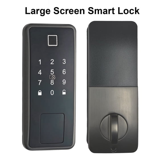 2020 Newest Smart Deadbolt, Electronic Front Door Lock. Keyless Entry :Fingerprint ,WiFi, Blue Tooth, Touch Screen for Pass Code, Smart Phone APP, Key Fobs. Automatic Lock,US Standard, easy install