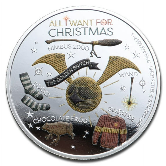 2020 Niue 1 oz Silver $2 Harry Potter Season's Greetings Proof