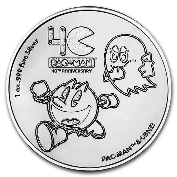 2020 Niue 1 oz Silver $2 PAC-MAN 40th Anniversary Coin