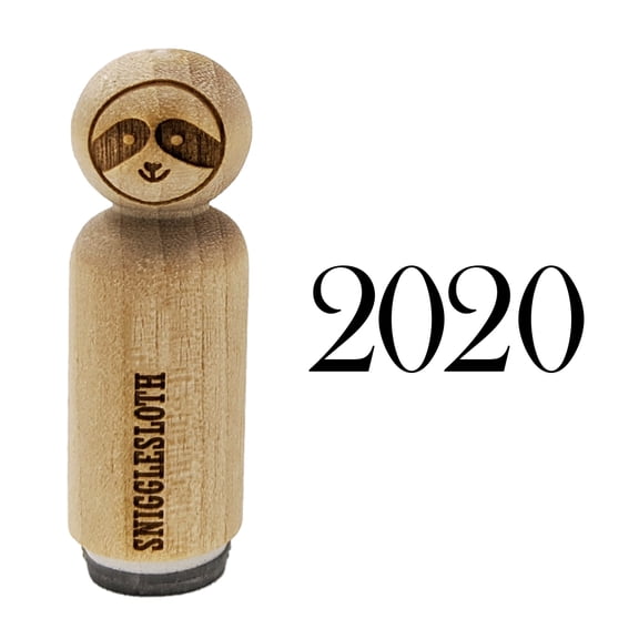 2020 Old Timey Font Rubber Stamp for Scrapbooking Crafting Stamping - Mini 1/2 Inch