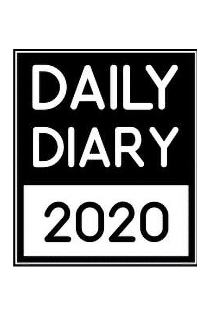 2020 One Page Per Day Daily Diary: 2020 Daily Diary: One day to write everything you find on a page per day diary by fully lined and dated with tabs with black cover (Paperback) - image 1 of 1