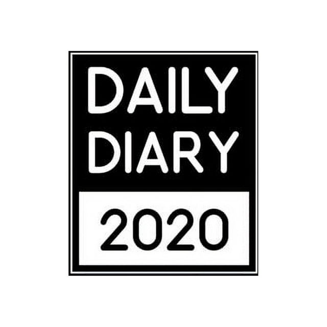 2020 One Page Per Day Daily Diary: 2020 Daily Diary: One day to write everything you find on a page per day diary by fully lined and dated with tabs with black cover (Paperback)