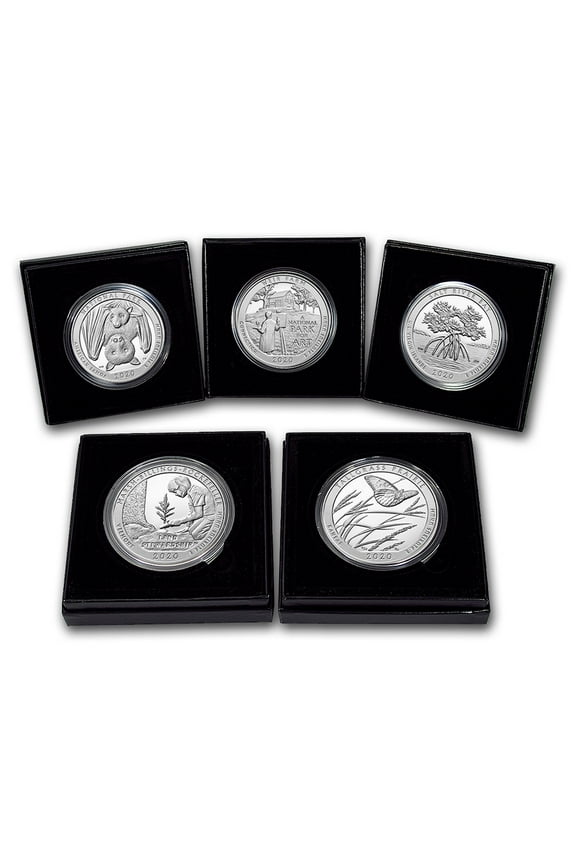 2020-P 5-Coin 5 oz Silver Burnished ATB Set (w/Box & COA)