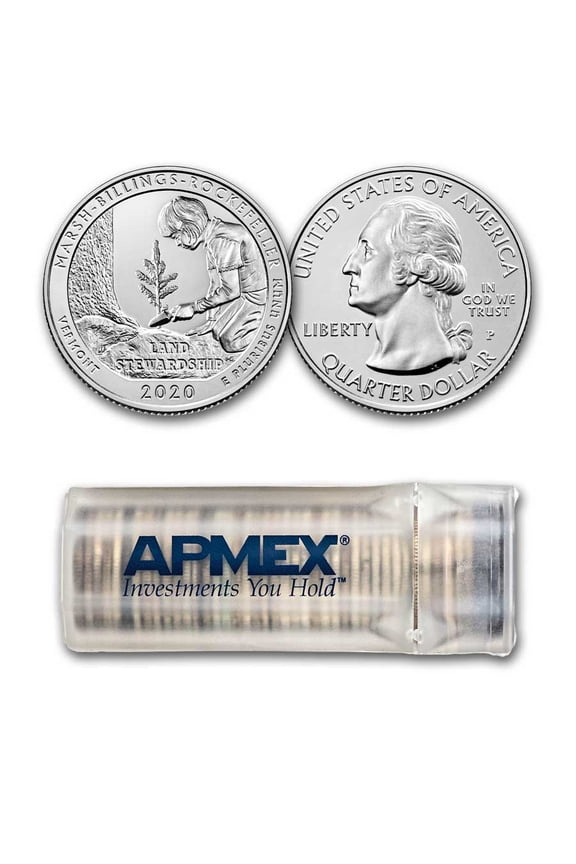 2020-P ATB Quarter Marsh-Billings-Rockefeller 40-Coin Roll BU