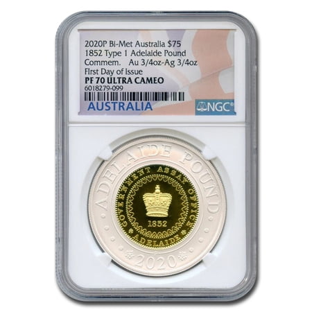 2020-P Australia Bi-Metal Adelaide Pound Commem PF-70 NGC (FDI)