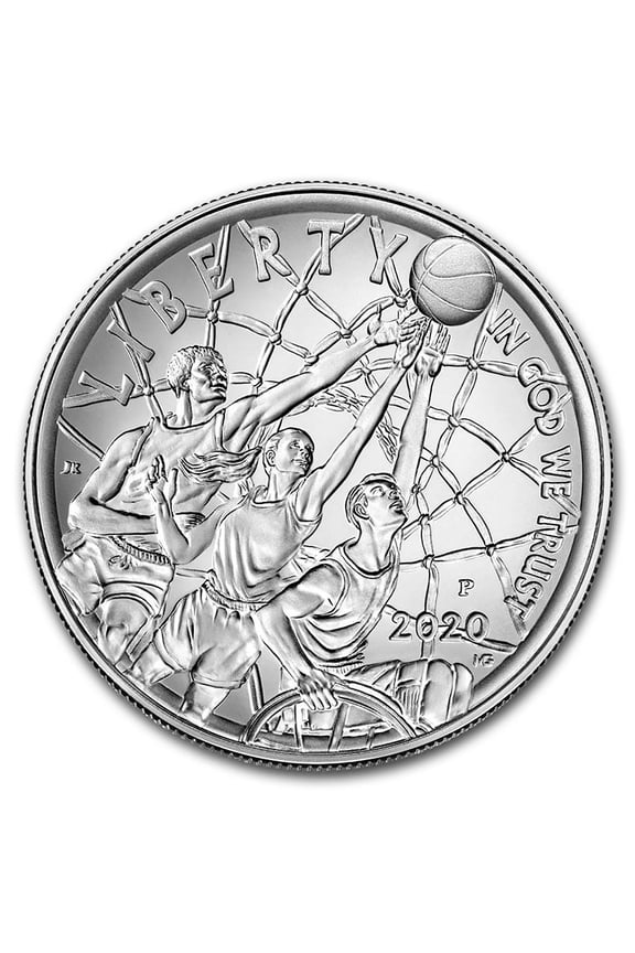 2020-P Basketball Hall of Fame $1 Silver BU (Box & COA)