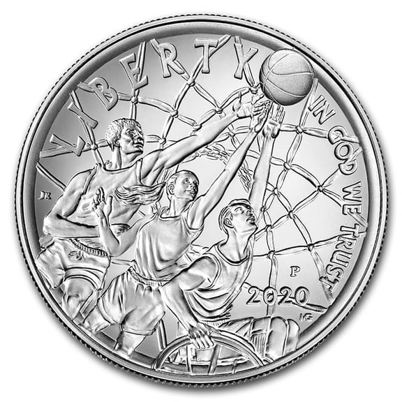 2020-P Basketball Hall of Fame $1 Silver BU (Box & COA)
