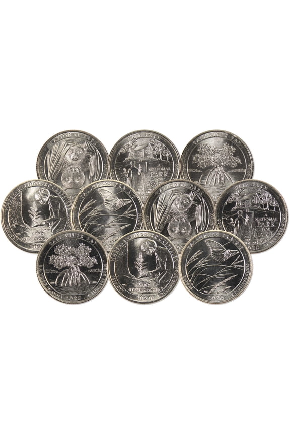 2020 P&D National Park Quarter 10 Coin Set Uncirculated