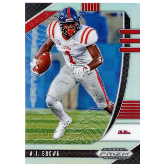 2020 PANINI PRIZM DRAFT PICKS PRIZMS SILVER #1 A.J. BROWN OLE MISS REBELS